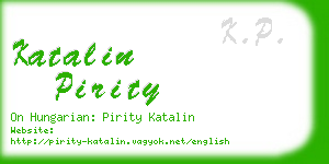 katalin pirity business card